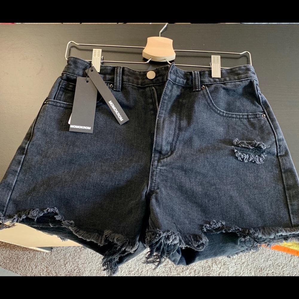 Black Denim Shorts